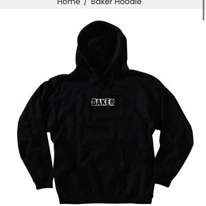 NWT Baker brand logo mens pullover hoodie